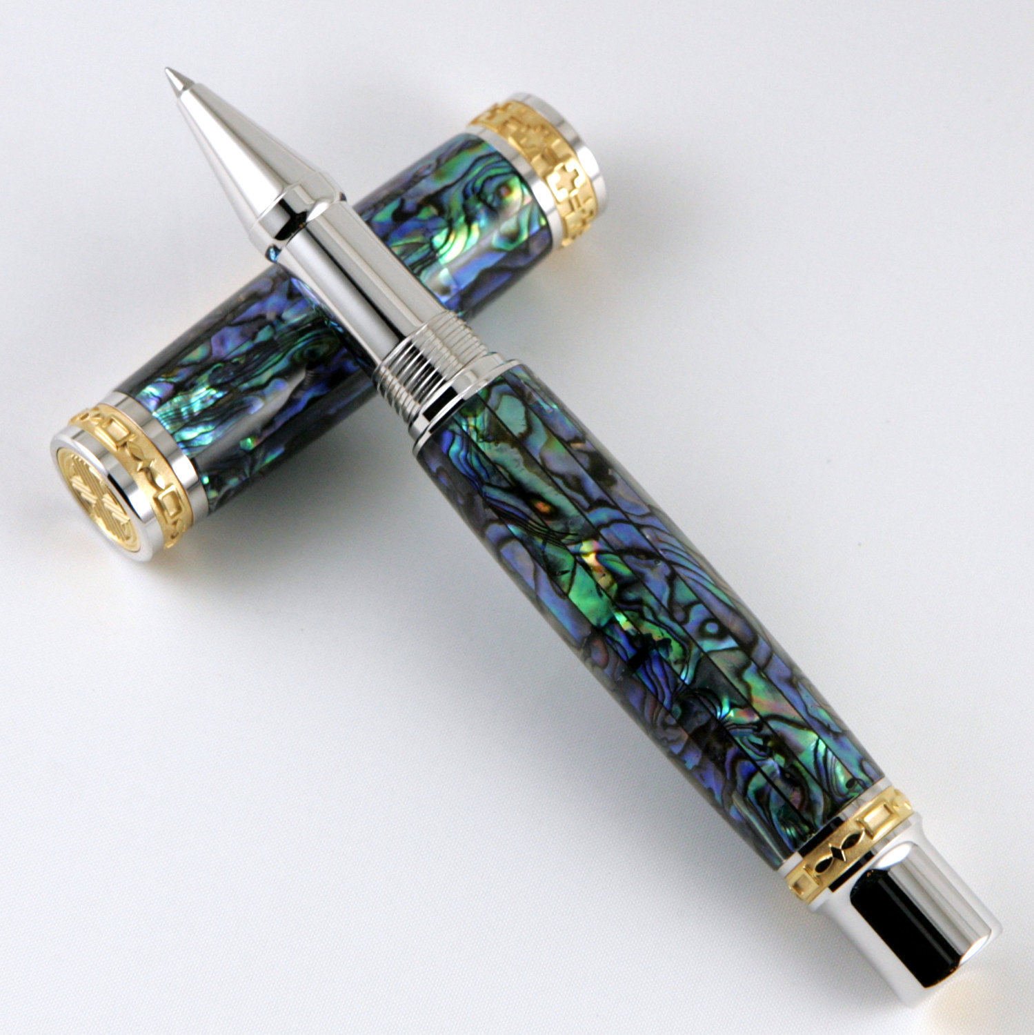 Abalone Paua shell ballpoint and fountain pen